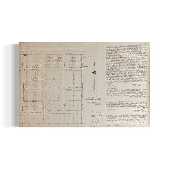 South Beach South Lindstrom Lake Chisago County MN Vintage Plat Map RM1